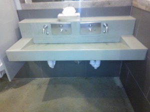 Fun concrete sink at Redford Conference Center, Sundance, Utah.