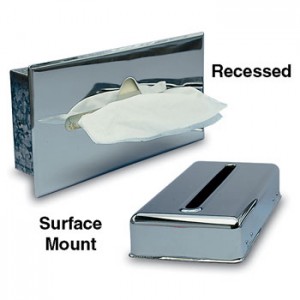 Recessed and surface mounted dispensers